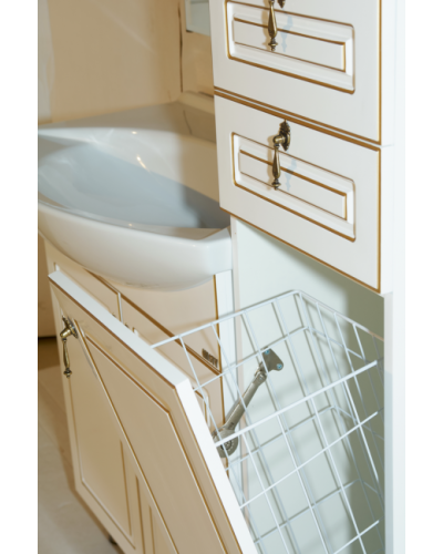 Париж - 35 Пенал правый белая патина с 2ящ. / Б/К