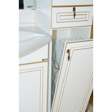 Париж - 35 Пенал правый белая патина с 2ящ. / Б/К