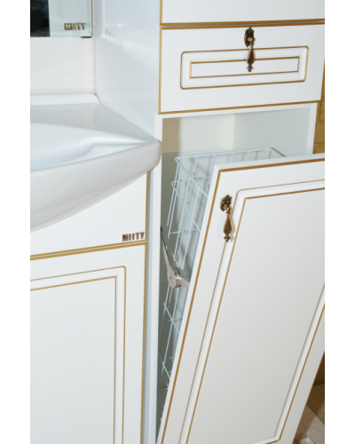 Париж - 35 Пенал правый белая патина с 2ящ. / Б/К