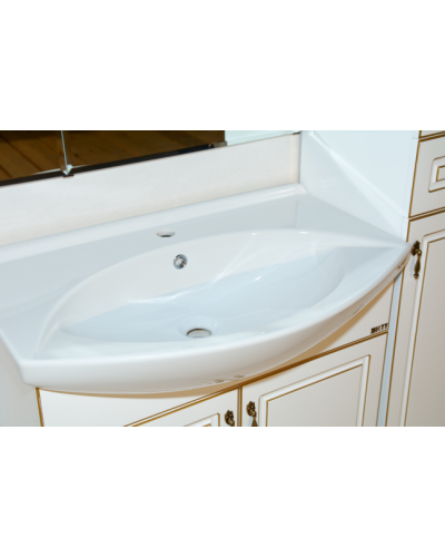 Париж - 35 Пенал правый белая патина с 2ящ. / Б/К