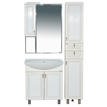 Париж - 35 Пенал правый белая патина с 2ящ. / Б/К