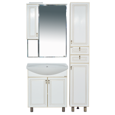 Париж - 35 Пенал правый белая патина с 2ящ. / Б/К