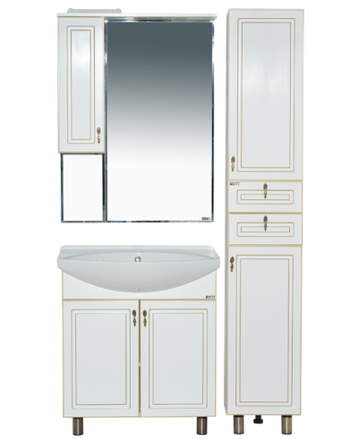 Париж - 35 Пенал правый белая патина с 2ящ. / Б/К