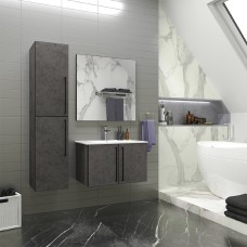 ROCK - 35 Пенал Brevita левый подвесной темно-серый (Чикаго) ЛДСП О