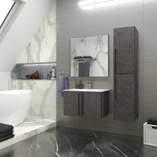 ROCK - 35 Пенал Brevita правый подвесной темно-серый (Чикаго) ЛДСП О