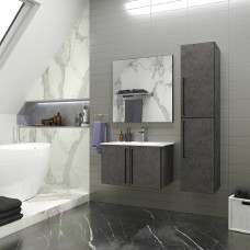 ROCK - 35 Пенал Brevita правый подвесной темно-серый (Чикаго) ЛДСП О