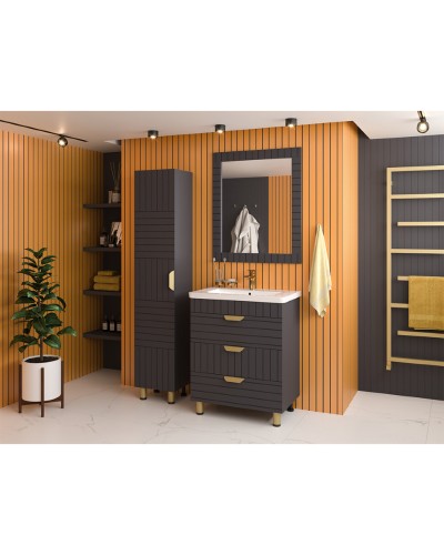 GLOSTER - 35 Пенал напольный левый, графит