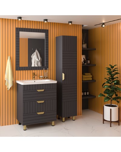 GLOSTER - 35 Пенал напольный правый, графит