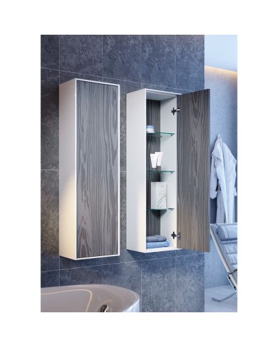 Шкаф пенал Aqwella 5 Stars Genesis 35 GEN0535MG подвесной Миллениум серый