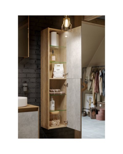 Корпус шкафа пенала Aqwella 5 Stars Mobi 36 MOB0535DB подвесной Дуб балтийский