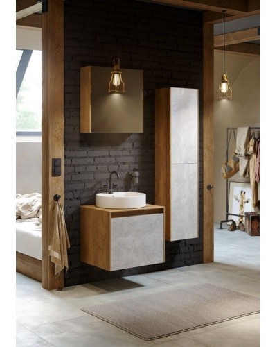 Корпус шкафа пенала Aqwella 5 Stars Mobi 36 MOB0535DB подвесной Дуб балтийский