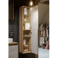 Корпус шкафа пенала Aqwella 5 Stars Mobi 36 MOB0535BS подвесной Бетон светлый