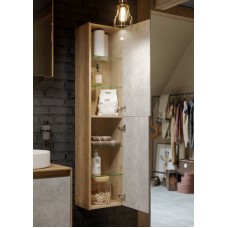 Корпус шкафа пенала Aqwella 5 Stars Mobi 36 MOB0535BS подвесной Бетон светлый