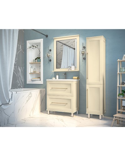 Марта - 35 Пенал бежевый правый с Б/К (эмаль)