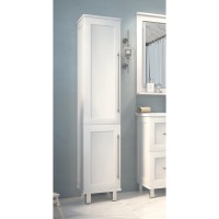 Марта - 35 Пенал белая эмаль (глянец) левый с Б/К