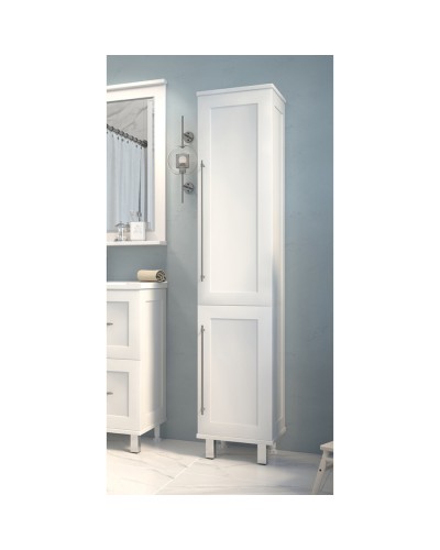 Марта - 35 Пенал белая эмаль (глянец) правый с Б/К