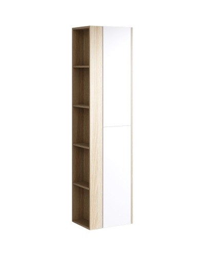 Шкаф пенал Aqwella 5 Stars Майами 40 Mai.05.04 подвесной Дуб сонома Белый