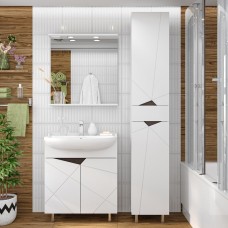 Грани - 35 Пенал с ящиком правый на ножках ( эмаль)