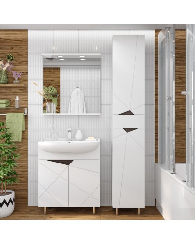 Грани - 35 Пенал с ящиком правый на ножках ( эмаль)