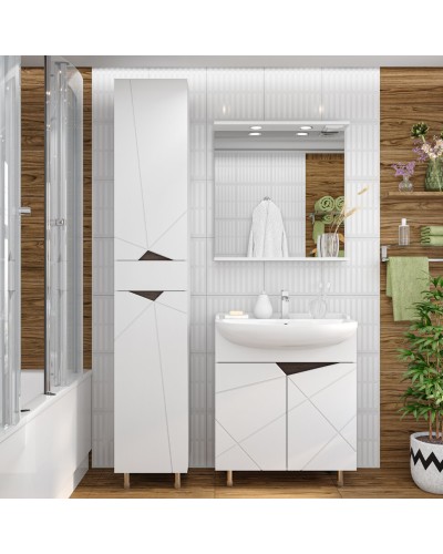 Грани - 35 Пенал с ящиком левый на ножках ( эмаль)