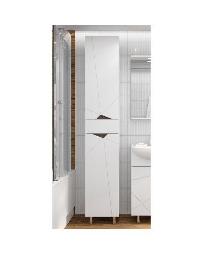 Грани - 35 Пенал с ящиком левый на ножках ( эмаль)