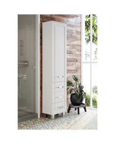 Терра - 40 Пенал белый с 3 ящ. левый