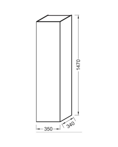 Подвесная колонна с реверсивной дверцей белый Jacob Delafon Rythmik EB998-N18