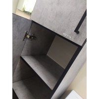 ROCK - 35 Пенал Brevita левый подвесной светло-серый (Чикаго) ЛДСП О