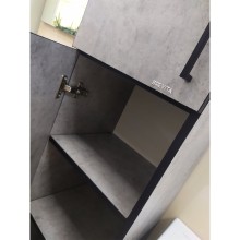 ROCK - 35 Пенал Brevita левый подвесной светло-серый (Чикаго) ЛДСП О