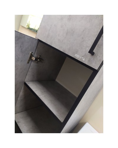 ROCK - 35 Пенал Brevita левый подвесной светло-серый (Чикаго) ЛДСП О