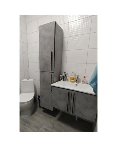 ROCK - 35 Пенал Brevita левый подвесной светло-серый (Чикаго) ЛДСП О