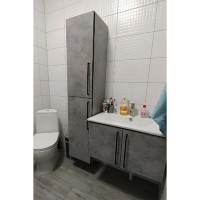 ROCK - 35 Пенал Brevita правый подвесной светло-серый (Чикаго) ЛДСП О