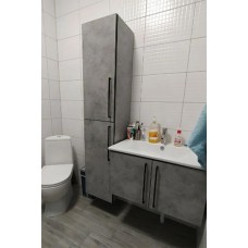 ROCK - 35 Пенал Brevita правый подвесной светло-серый (Чикаго) ЛДСП О