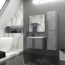 ROCK - 35 Пенал Brevita правый подвесной светло-серый (Чикаго) ЛДСП О