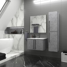 ROCK - 35 Пенал Brevita правый подвесной светло-серый (Чикаго) ЛДСП О