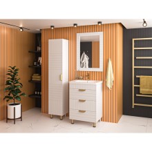 GLOSTER - 35 Пенал напольный левый, белый