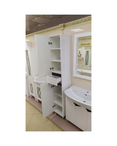 Грани - 35 Пенал с ящиком левый на ножках ( эмаль)