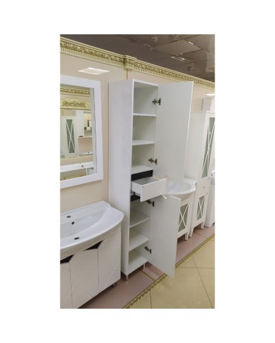 Грани - 35 Пенал с ящиком правый на ножках ( эмаль)