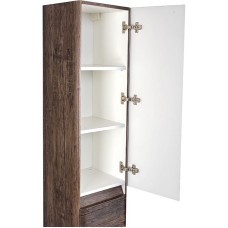 Шкаф пенал Style Line Атлантика Люкс Plus 35 ЛС-00000615 с бельевой корзиной Старое дерево