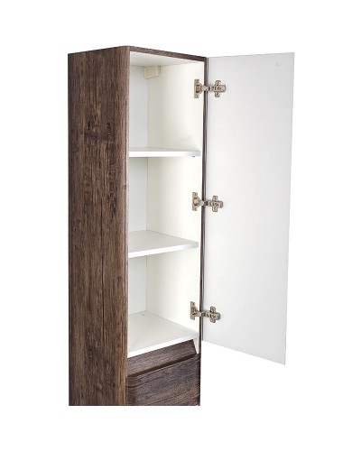 Шкаф пенал Style Line Атлантика Люкс Plus 35 ЛС-00000615 с бельевой корзиной Старое дерево