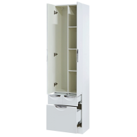 Орхидея - 50 Пенал белая эмаль без корзины с 2 ящ.