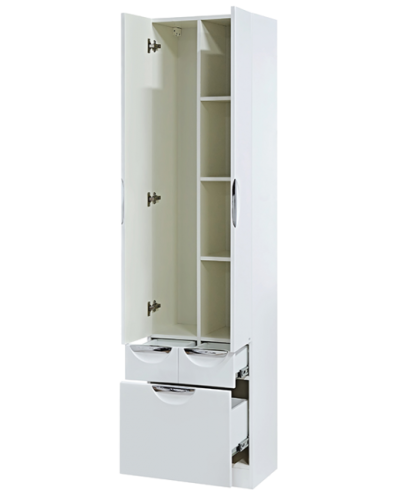 Орхидея - 50 Пенал белая эмаль без корзины с 2 ящ.