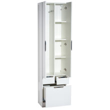 Орхидея - 50 Пенал белая эмаль без корзины с 2 ящ.