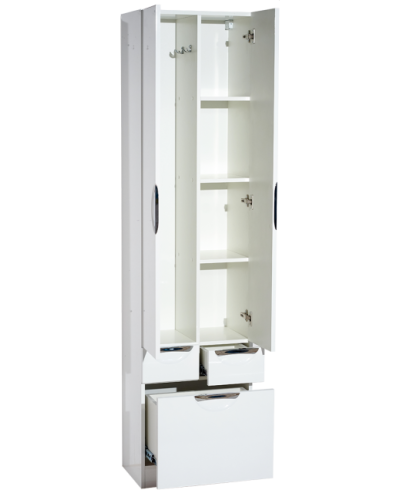 Орхидея - 50 Пенал белая эмаль без корзины с 2 ящ.