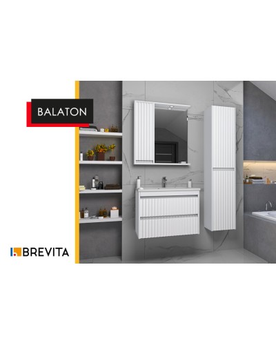 BALATON - 35 Пенал левый подвесной, белый