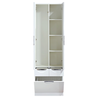 Орхидея - 60 Пенал белая эмаль / Б/К с 2 ящ.