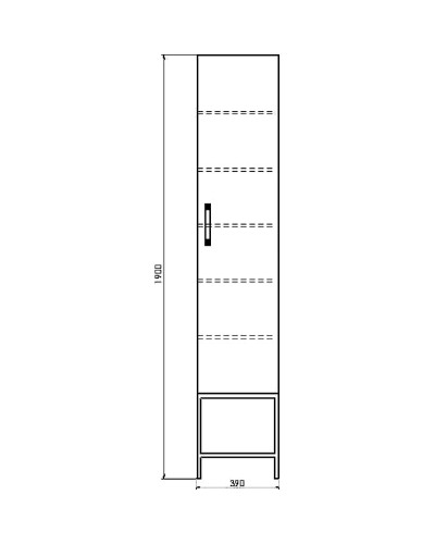 Шкаф пенал Comforty Бредфорд 40 00004148004 Дуб темный