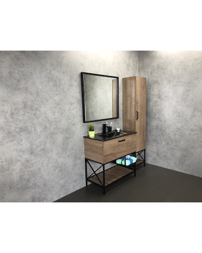 Шкаф пенал Comforty Бредфорд 40 00004148004 Дуб темный