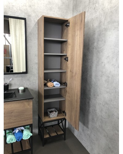 Шкаф пенал Comforty Бредфорд 40 00004148004 Дуб темный