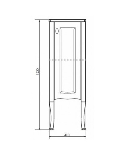 Шкаф полупенал Comforty Павия 40 00004148000 Белый глянец
